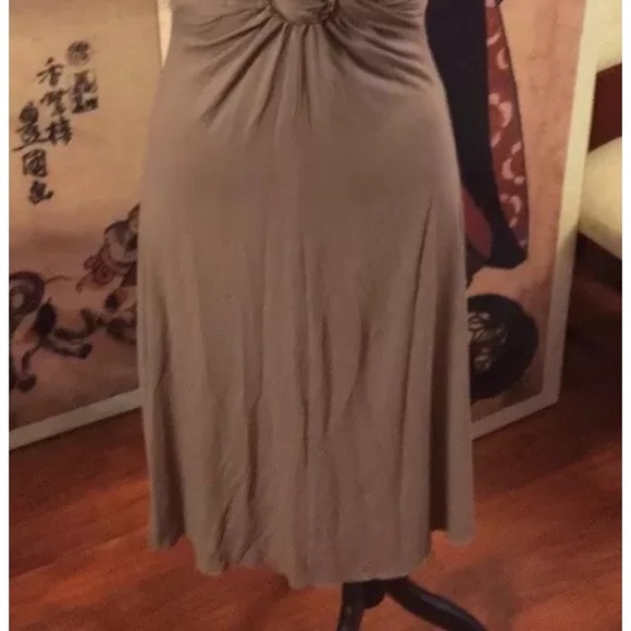 BCBG Maxazria Size Medium Brown Maxi Dress - Picture 8 of 8